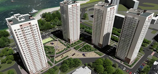 ЖК Панорама изображение двора сверху